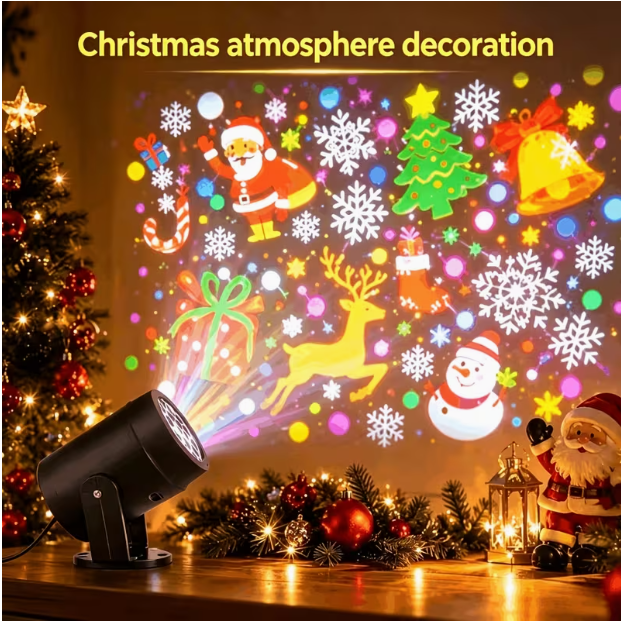 Christmas Projection Light – Rotating Christmas Atmosphere Projector