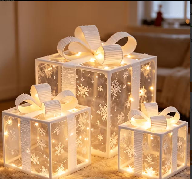 3-Piece Christmas Gift Box Light Set
