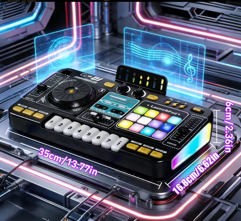 Kids DJ Mixing Controller – Portable Music & Karaoke Toy