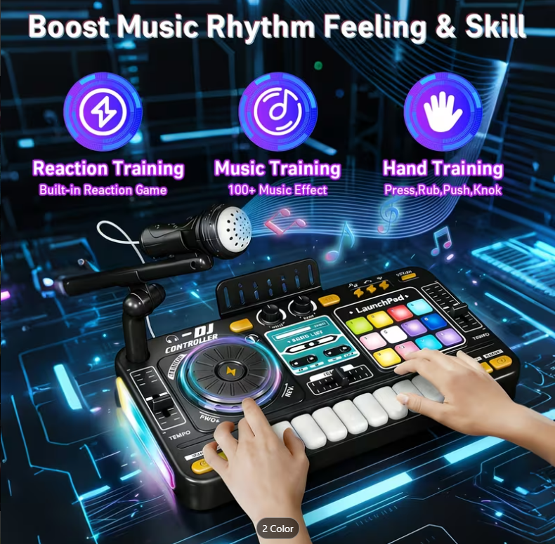 Kids DJ Mixing Controller – Portable Music & Karaoke Toy