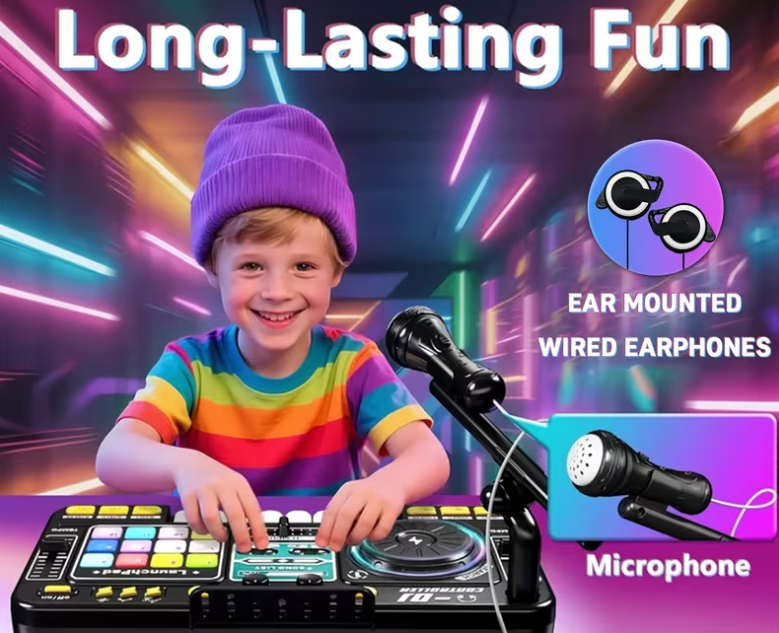 Kids DJ Mixing Controller – Portable Music & Karaoke Toy