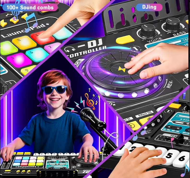 Kids DJ Mixing Controller – Portable Music & Karaoke Toy