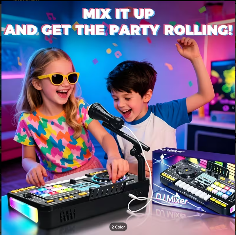 Kids DJ Mixing Controller – Portable Music & Karaoke Toy