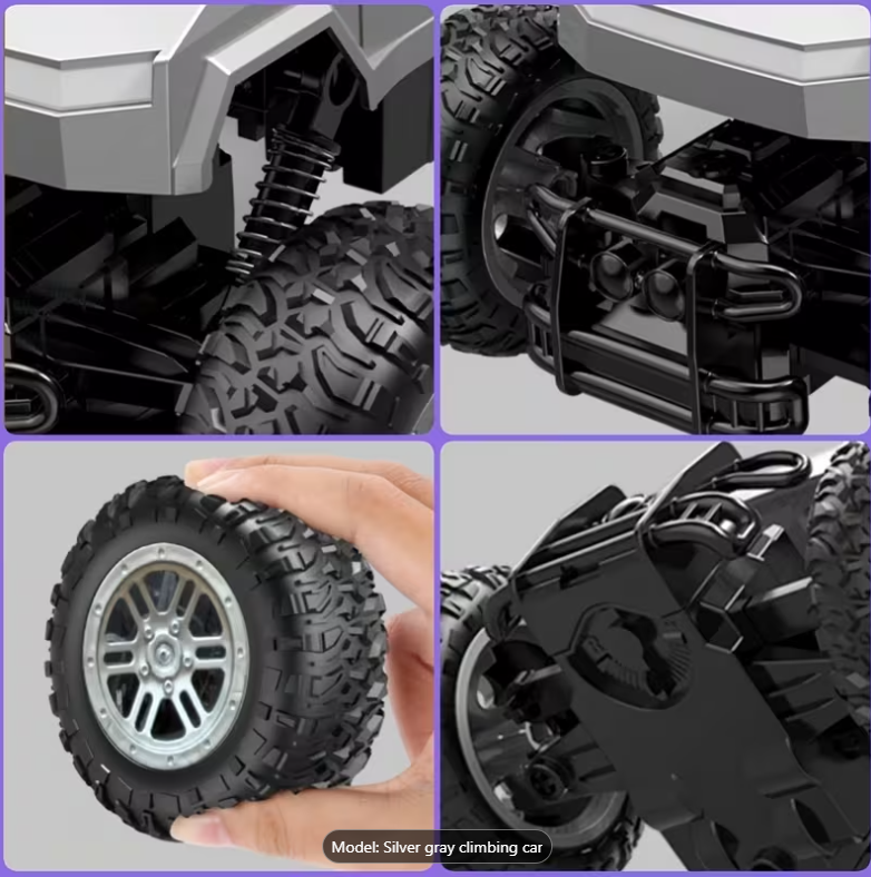 RC Off-Road Monster Truck – 2.4GHz Remote Control Climbing Car with LED Lights