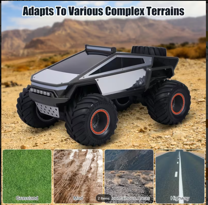 RC Off-Road Monster Truck – 2.4GHz Remote Control Car with LED Lights