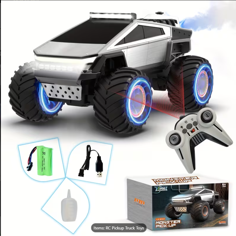 RC Off-Road Monster Truck – 2.4GHz Remote Control Car with LED Lights