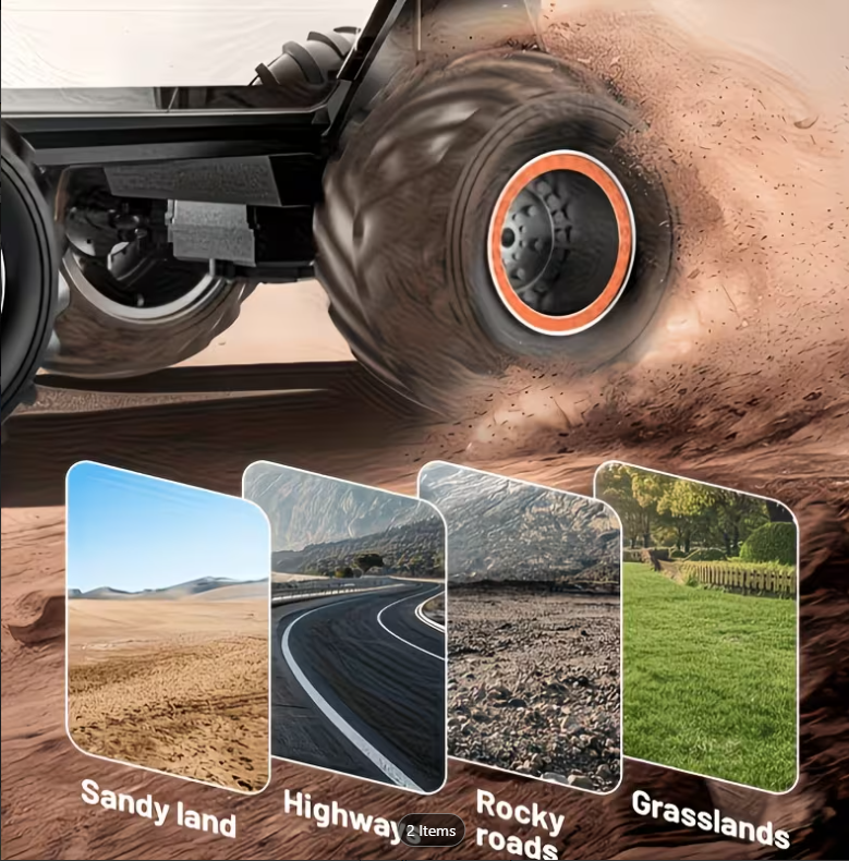RC Off-Road Monster Truck – 2.4GHz Remote Control Car with LED Lights