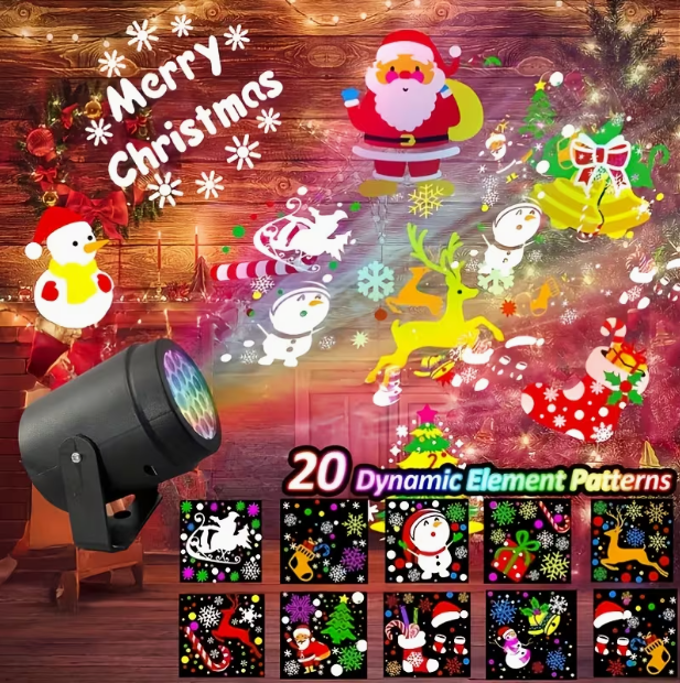 Christmas Projection Light – Rotating Christmas Atmosphere Projector